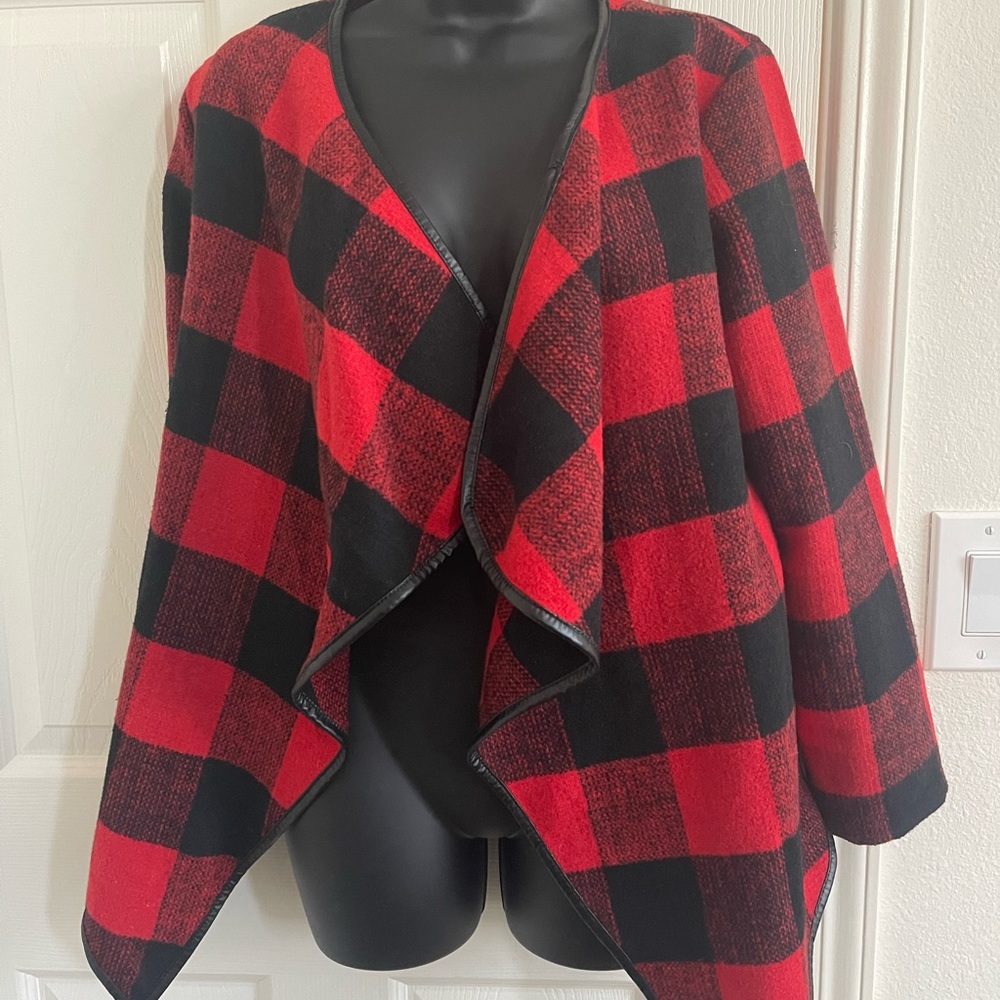 Plaid jacket/shawl